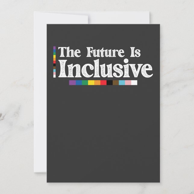 LGBT Pride The Future Is Inclusive Gay Lesbian Invitation (Front)