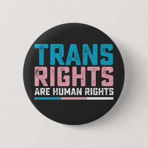 LGBT Pride Trans Rights Are Human Rights 2 Inch Round Button