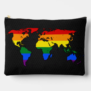 LGBT pride world map  Accessory Pouch