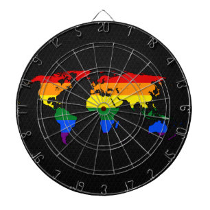 LGBT pride world map Dartboard