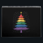 LGBT-Q Pride Christmas Tree Pajama Rainbow Flag Calendar<br><div class="desc">LGBT-Q Pride Christmas Tree Pajama Rainbow Flag X-mas</div>
