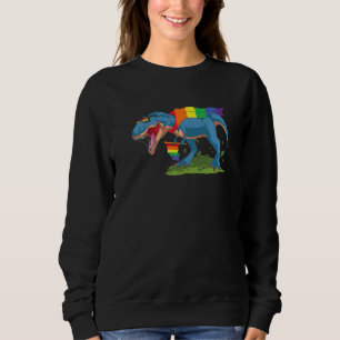 Lgbt Queer Pride Social Movement Trex Dino Dinosau Sweatshirt
