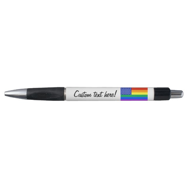 LGBT Rainbow American Flag Pen (Front)