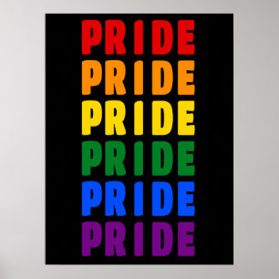 LGBT Rainbow Colours Pride Poster