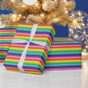 Lgbt rainbow colours striped gay pride flag patter wrapping paper