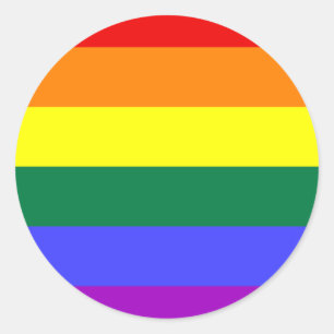 LGBT Rainbow Flag Classic Round Sticker