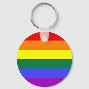 LGBT Rainbow Flag Keychain