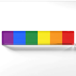 LGBT Rainbow flag Nameplate