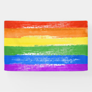 LGBT RAINBOW FLAG PAINT BANNER