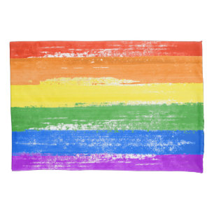 LGBT RAINBOW FLAG PAINT PILLOWCASE