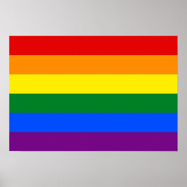 LGBT Rainbow Flag Poster (Front)