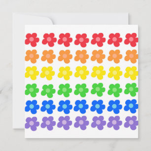 LGBT Rainbow Flowers Gay Pride Freedom & Equality  Card