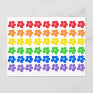 LGBT Rainbow Flowers Gay Pride Freedom & Equality  Postcard