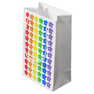 LGBT Rainbow Flowers Gay Pride Freedom & Equality Small Gift Bag