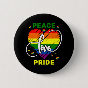 Lgbt Rainbow Gay Peace Love Pride 2 Inch Round Button