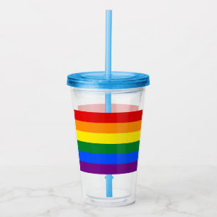 LGBT Rainbow Gay Pride Flag Acrylic Tumbler