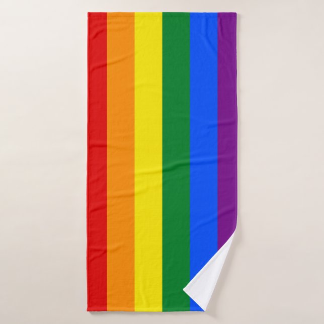 LGBT Rainbow Gay Pride Flag Bath Towel (Bath Towel)