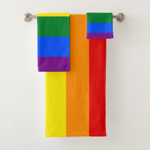 LGBT Rainbow Gay Pride Flag Bath Towel Set