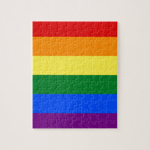 LGBT Rainbow Gay Pride Flag Jigsaw Puzzle