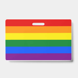 LGBT Rainbow Gay Pride Flag Name Badge