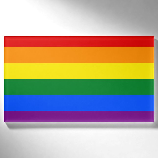 LGBT Rainbow Gay Pride Flag Name Tag (Front)