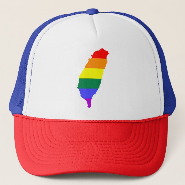 LGBT Rainbow Gay Pride Flag of Taiwan Trucker Hat (Front)