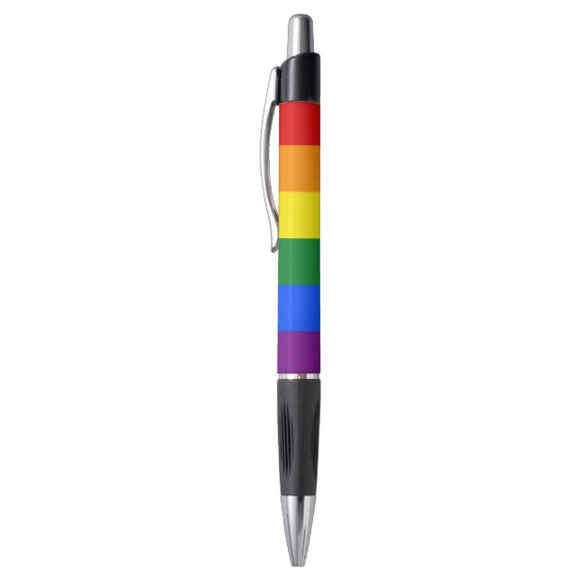 LGBT Rainbow Gay Pride Flag Pen (Top (Vertical))