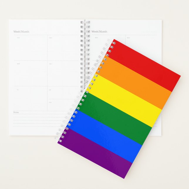 LGBT Rainbow Gay Pride Flag Planner (Display)