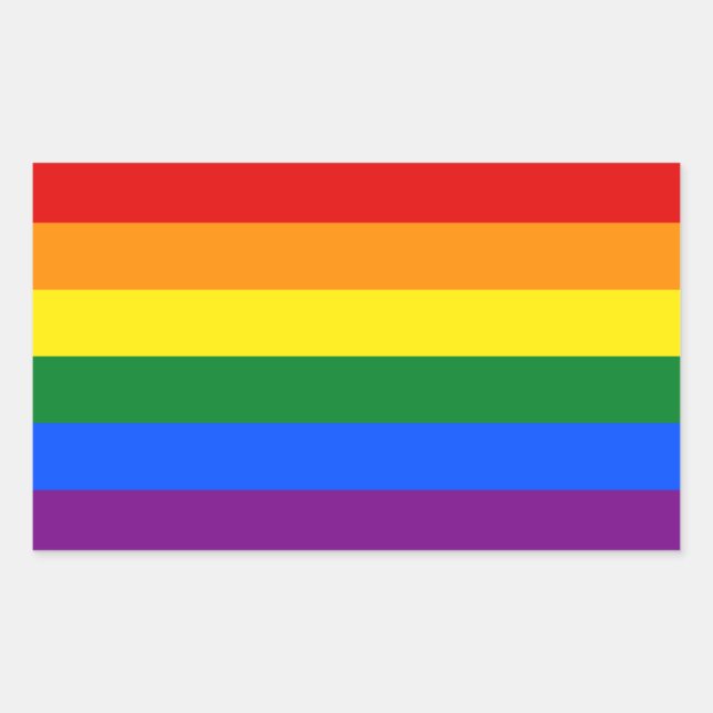 LGBT Rainbow Gay Pride Flag Sticker (Front)