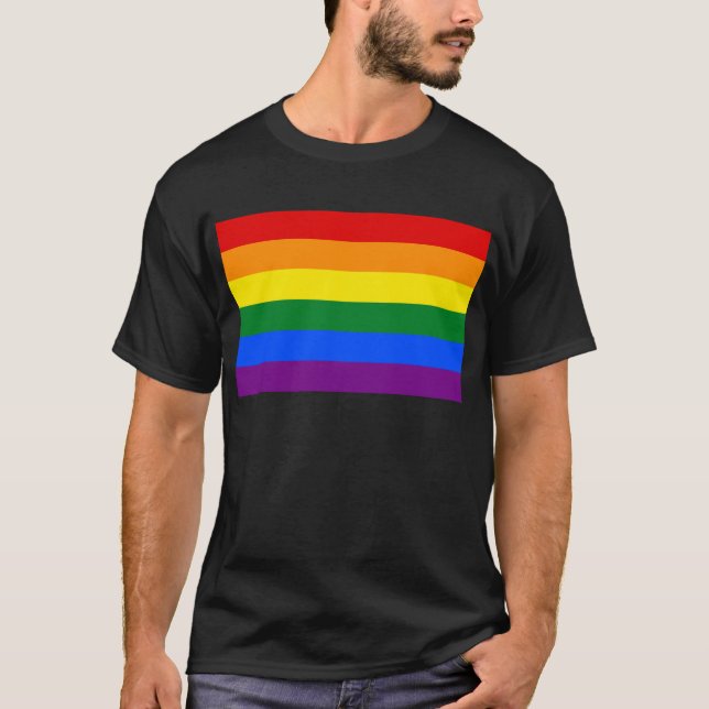 LGBT Rainbow Gay Pride Flag T-Shirt (Front)