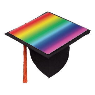 Lgbt rainbow gradient colours modern gay pride graduation cap topper
