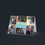 LGBT Rainbow Happy Birthday Photo Collage Greeting Card<br><div class="desc">Send personalized happy birthday wishes with this LGBTQ rainbow theme photo collage greeting card. Customize this card by adding the recipient's name and six special pictures of you both. You can also change or delete the internal text if you prefer to handwrite your message.</div>