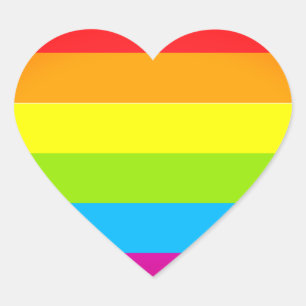 Lgbt Rainbow Heart Gay Pride Flag   Lgbt Month Sticker