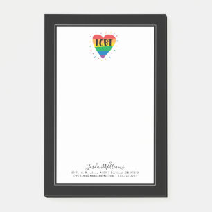 LGBT Rainbow Heart Post-it Notes