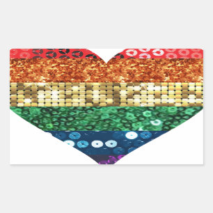 lgbt rainbow heart sticker
