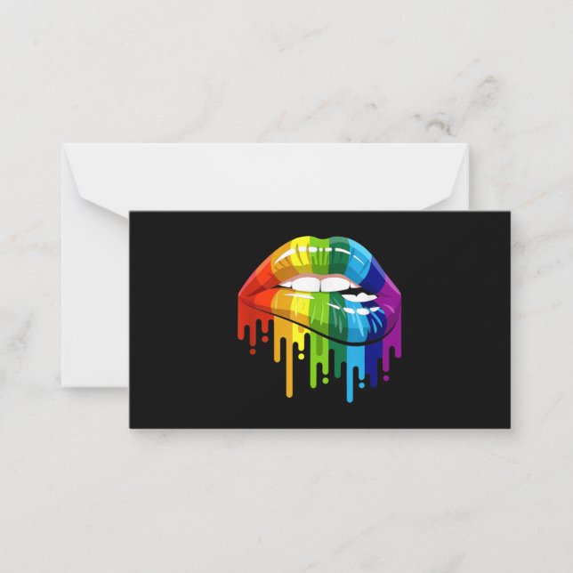 LGBT Rainbow Lip Gay Pride Card (Front)