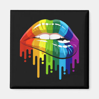 LGBT Rainbow Lip Gay Pride Magnet