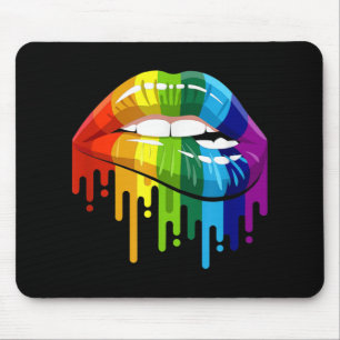 LGBT Rainbow Lip Gay Pride Mouse Pad