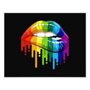 LGBT Rainbow Lip Gay Pride Photo Print
