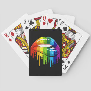 LGBT Rainbow Lip Gay Pride Playing Cards