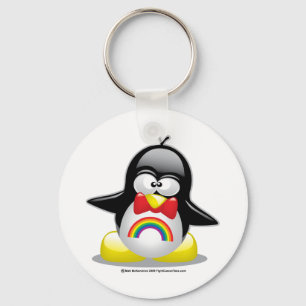 LGBT Rainbow Penguin Keychain