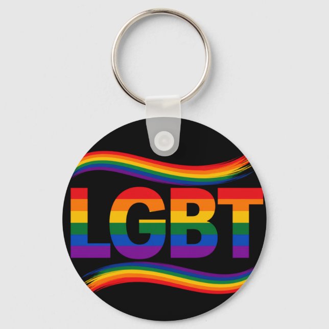 LGBT Rainbow Pride Keychain (Front)