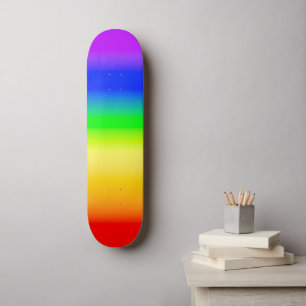 LGBT Rainbow Pride Ombre Gradient Stripes  Skateboard