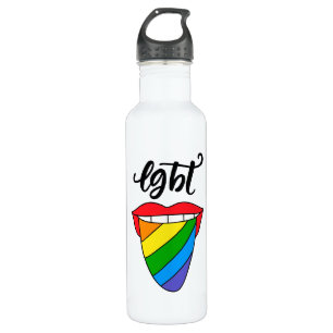 LGBT Rainbow Tongue 710 Ml Water Bottle