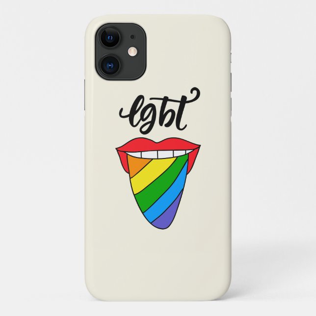 LGBT Rainbow Tongue Case-Mate iPhone Case (Back)
