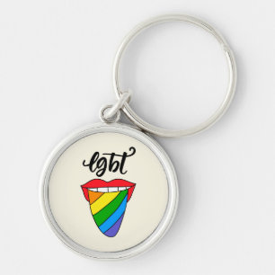 LGBT Rainbow Tongue Keychain