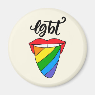LGBT Rainbow Tongue Magnet