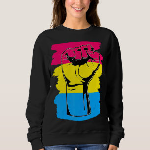 Lgbt Resist Fist Vintage Hand Pansexual Flag Pan P Sweatshirt