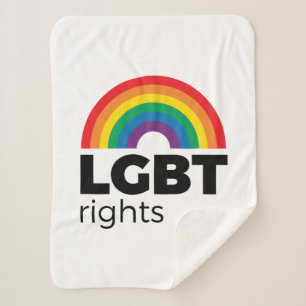 LGBT Rights Rainbow Sherpa Blanket