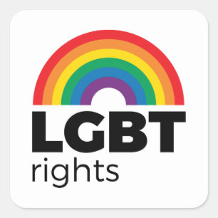 LGBT Rights Rainbow Square Sticker